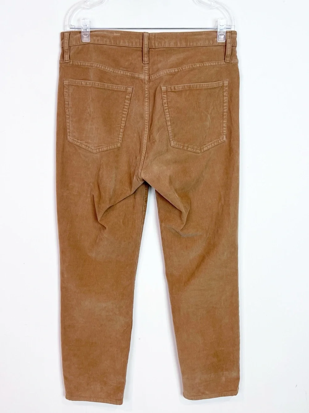 J. CREW BROWN CORDUROY VINTAGE SLIM STRAIGHT LEG PANTS WOMENS SZ 30